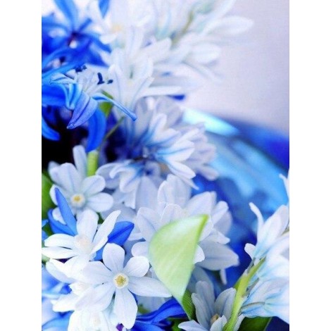 Vivid blue flowers close-up